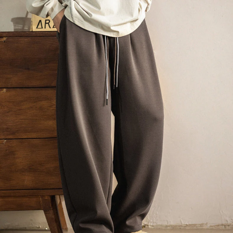 Pantalon Large Décontracté avec Cordon de Serrage Ajustable – Confort