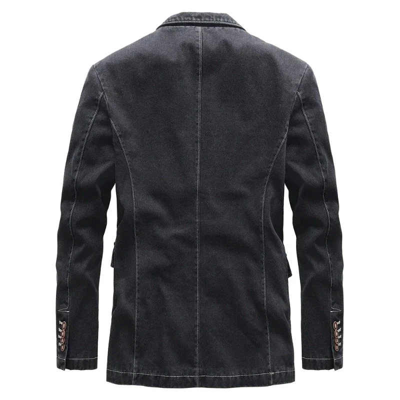 Veste en Denim Premium Coupe Structurée