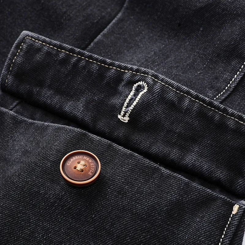 Veste en Denim Premium Coupe Structurée