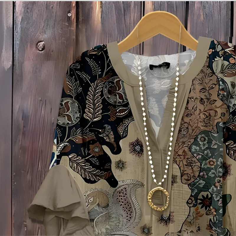KORNELIA | Blouse élégante avec motifs