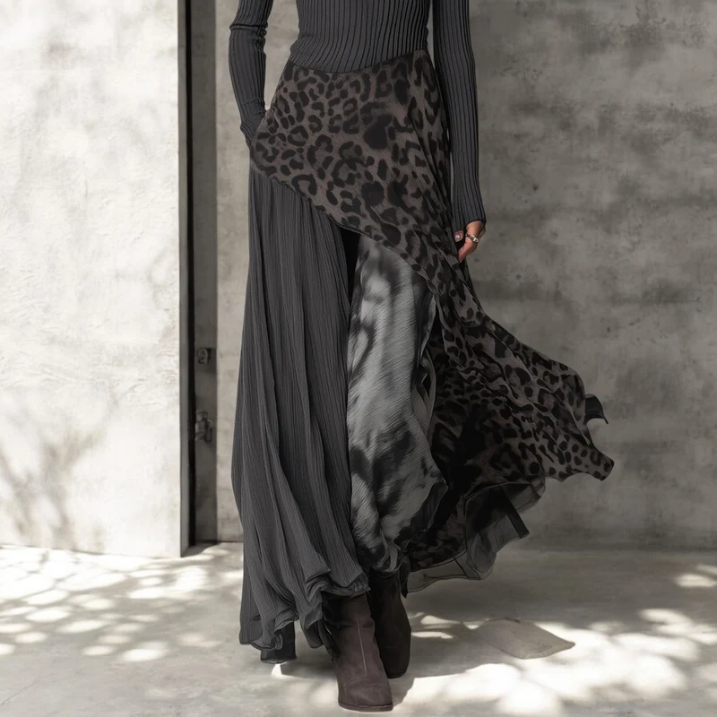 NKEM™ | Robe Longue Léopard