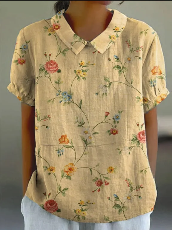 ATELIER ÉLÉGANCE | CHEMISE FLORALE RÉTRO POUR FEMME
