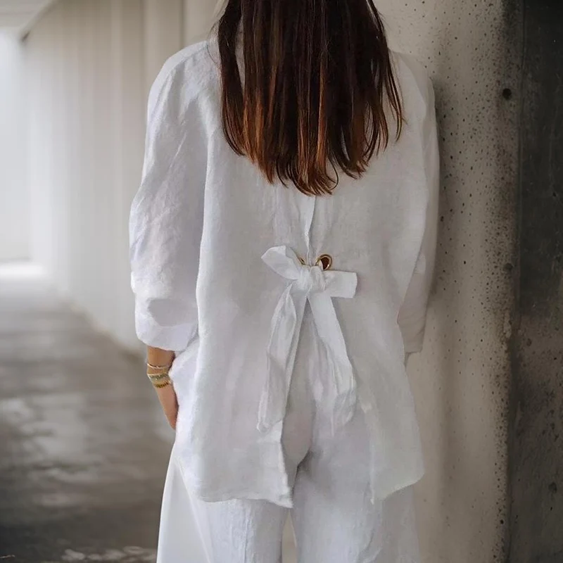 Linda - Élégante Blouse En Lin