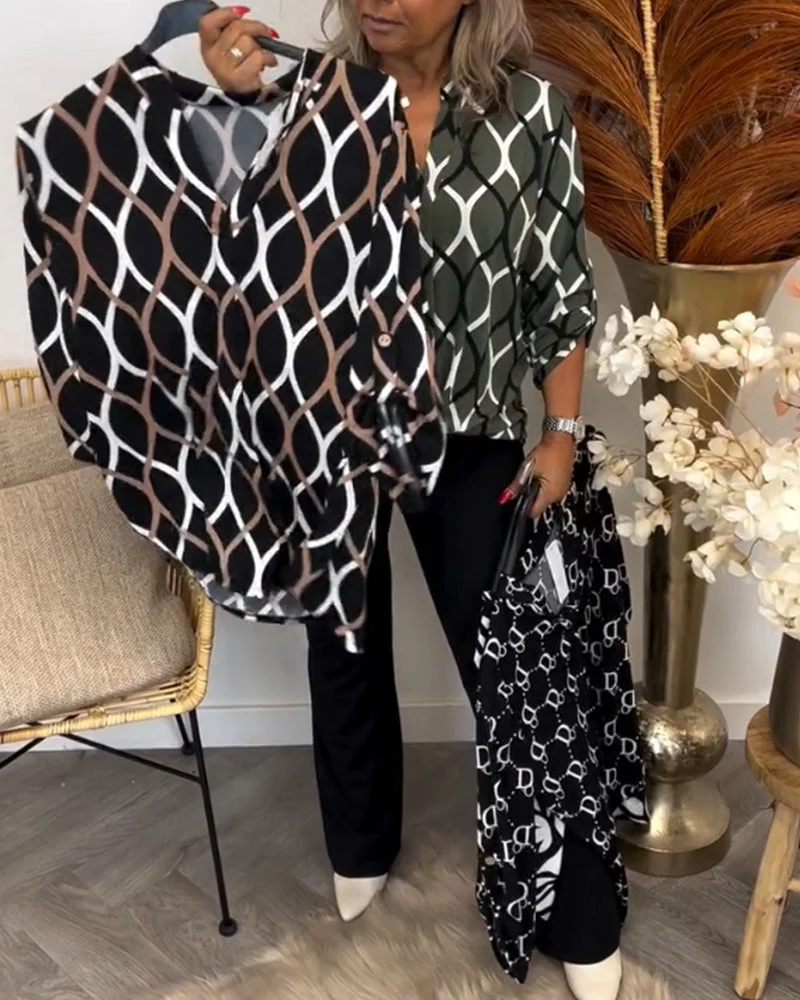 Noor - Blouse avec Imprimé Graphique