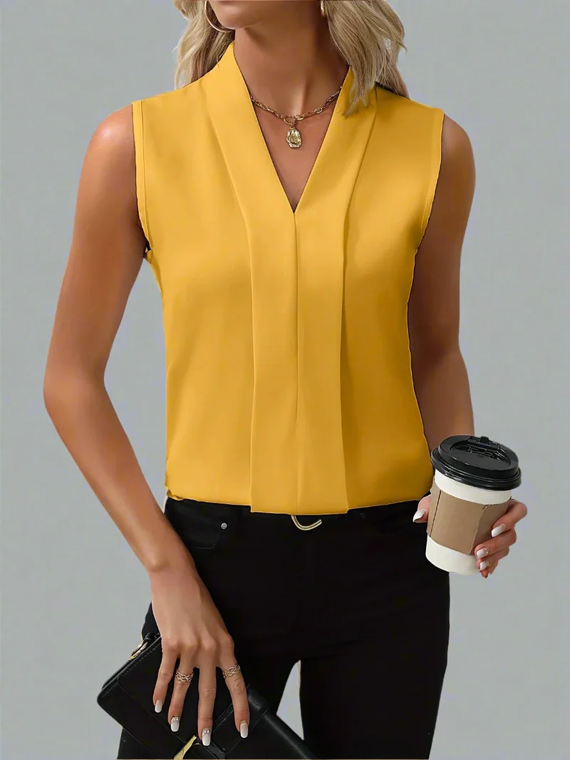 Romee | Blouse sans manches à décolleté en V pour femmes