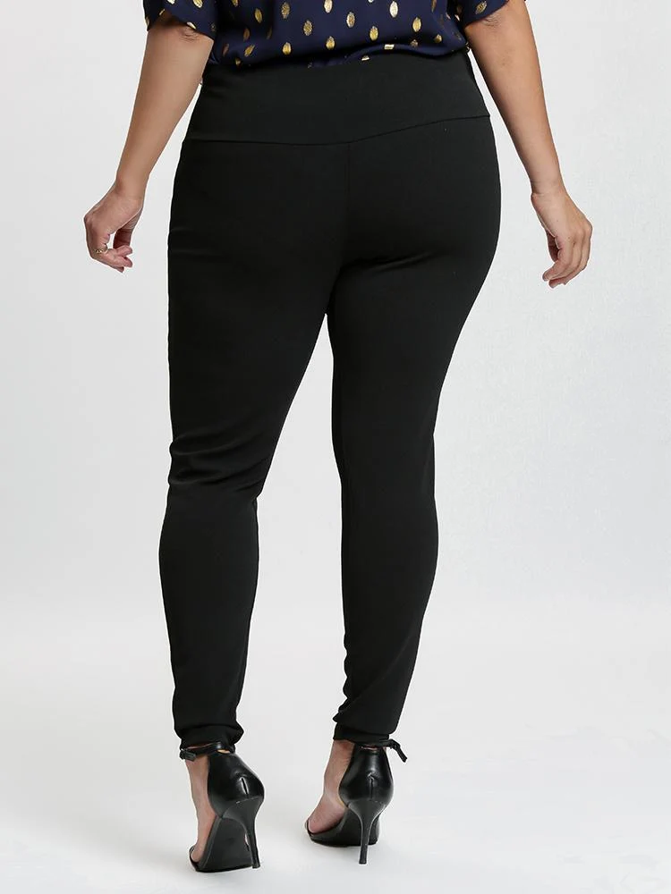Wide Waistband Slim Pants