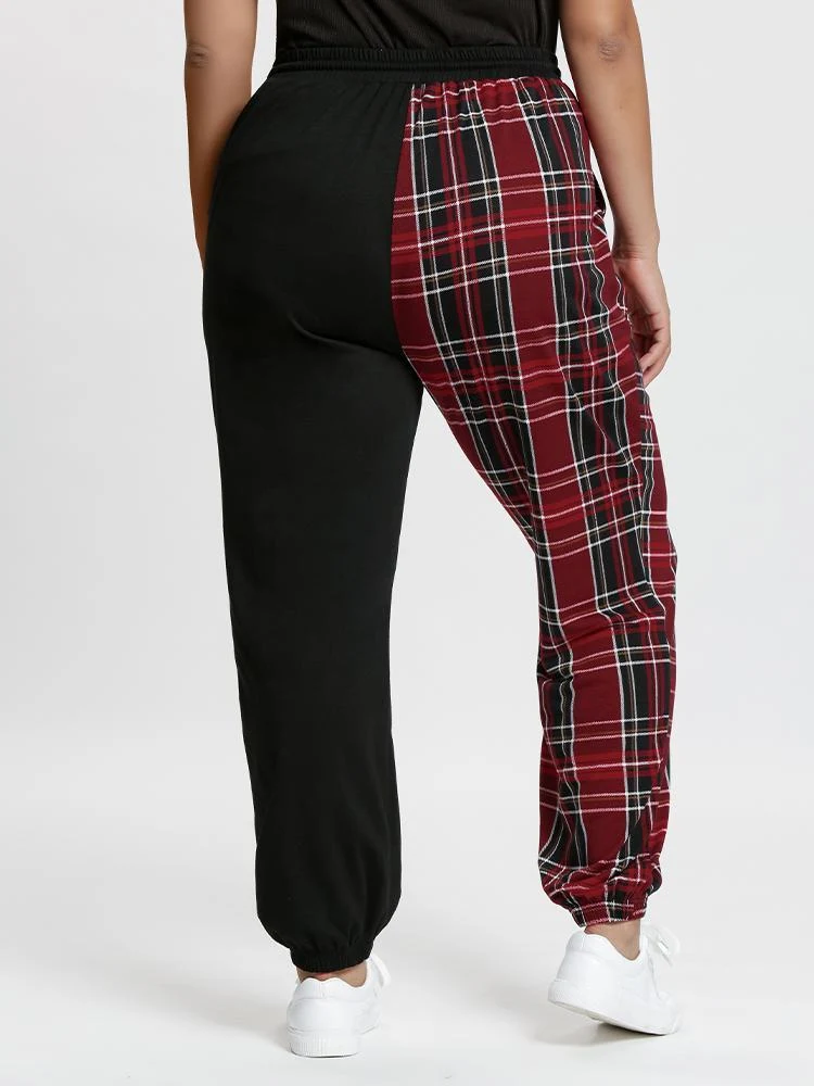 Contrast Tartan Pants