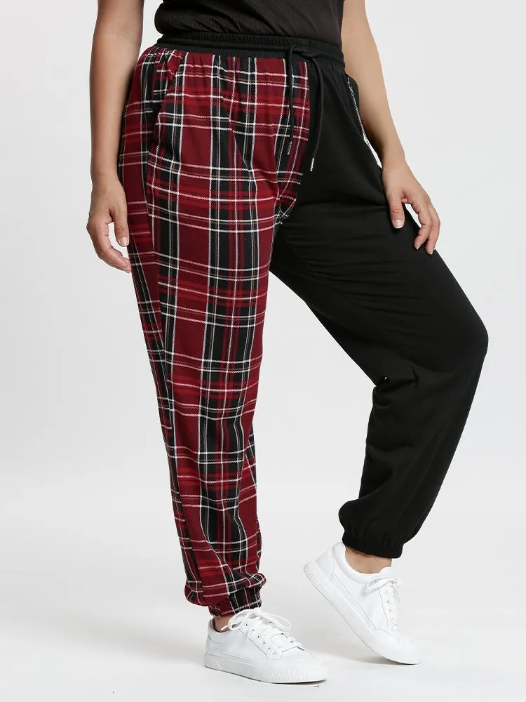 Contrast Tartan Pants