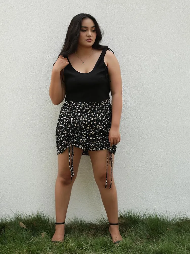 Basic Lace Up Tank Top