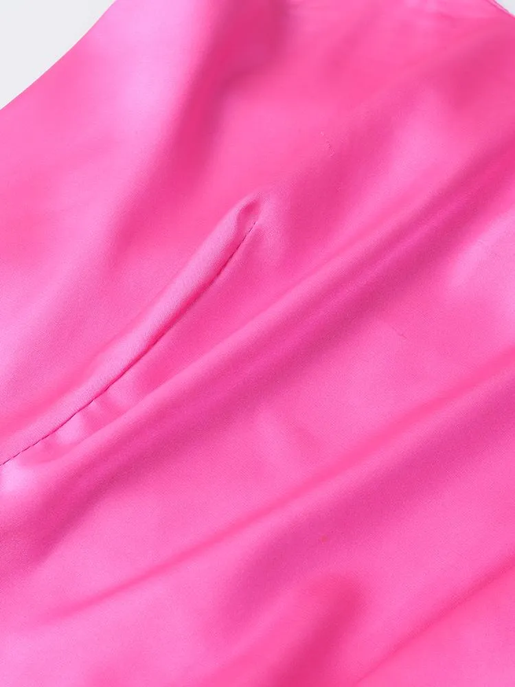 Cowl Neck Ruched Dress