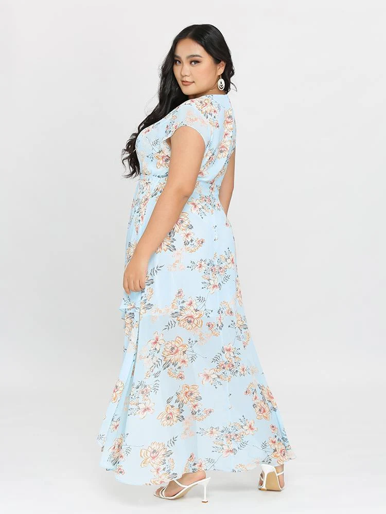 Waist Ribbon Floral Dress