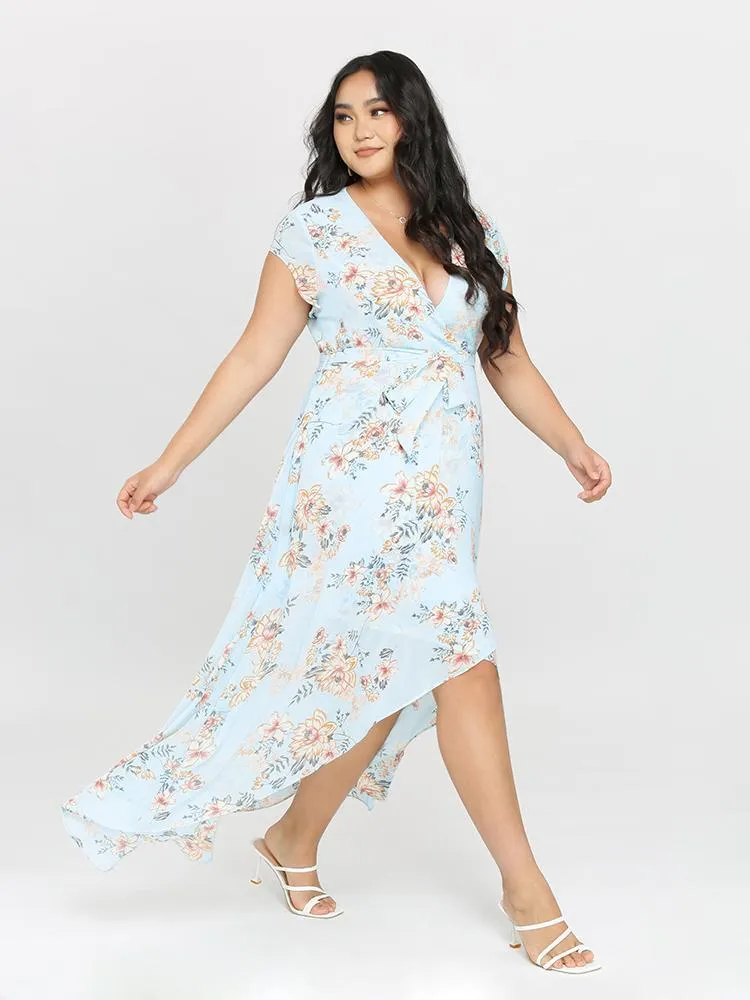 Waist Ribbon Floral Dress