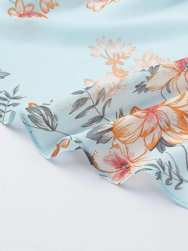 Waist Ribbon Floral Dress