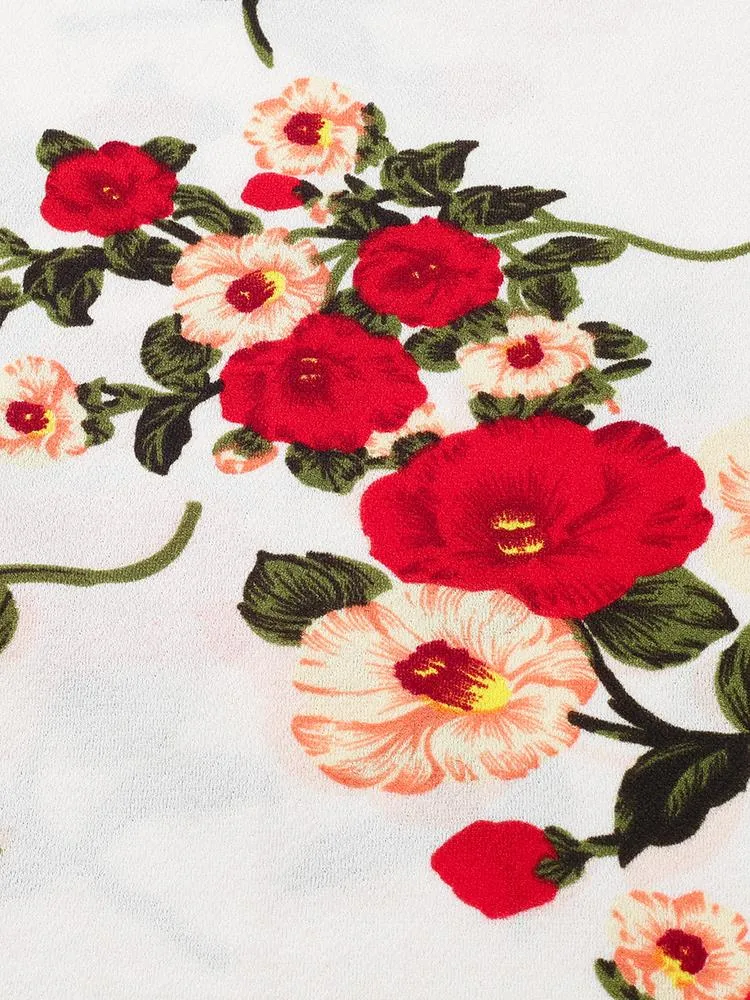 Floral Dolman Sleeve Dress