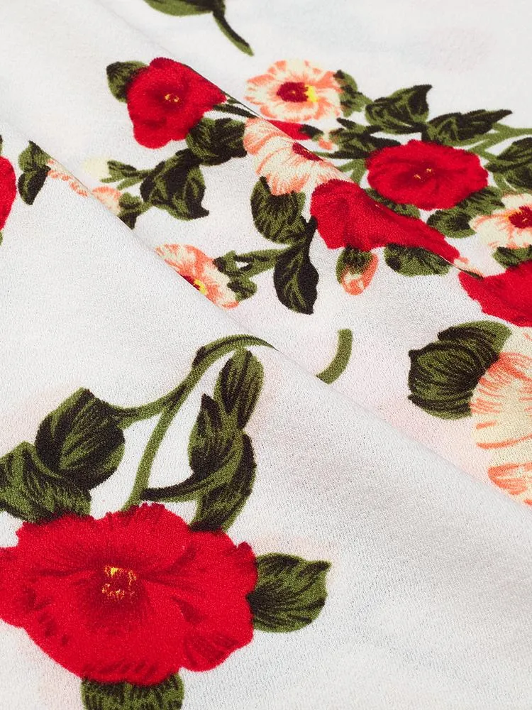 Floral Dolman Sleeve Dress
