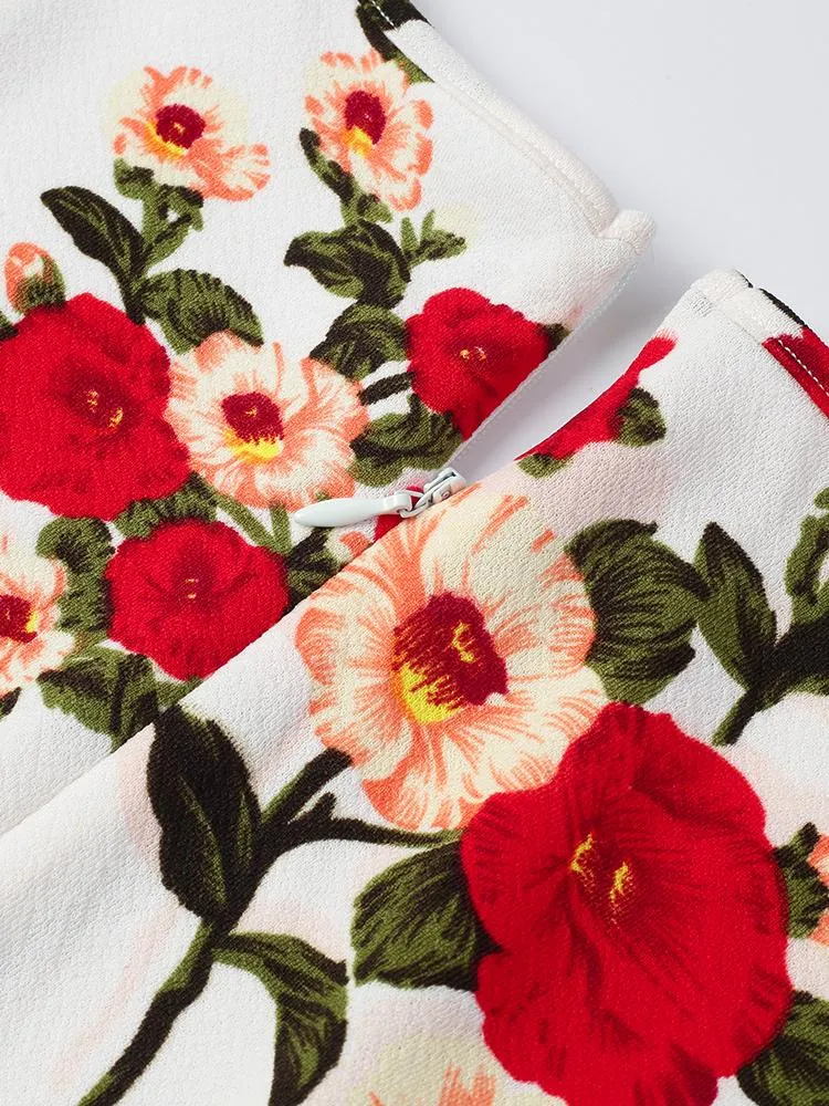 Floral Dolman Sleeve Dress
