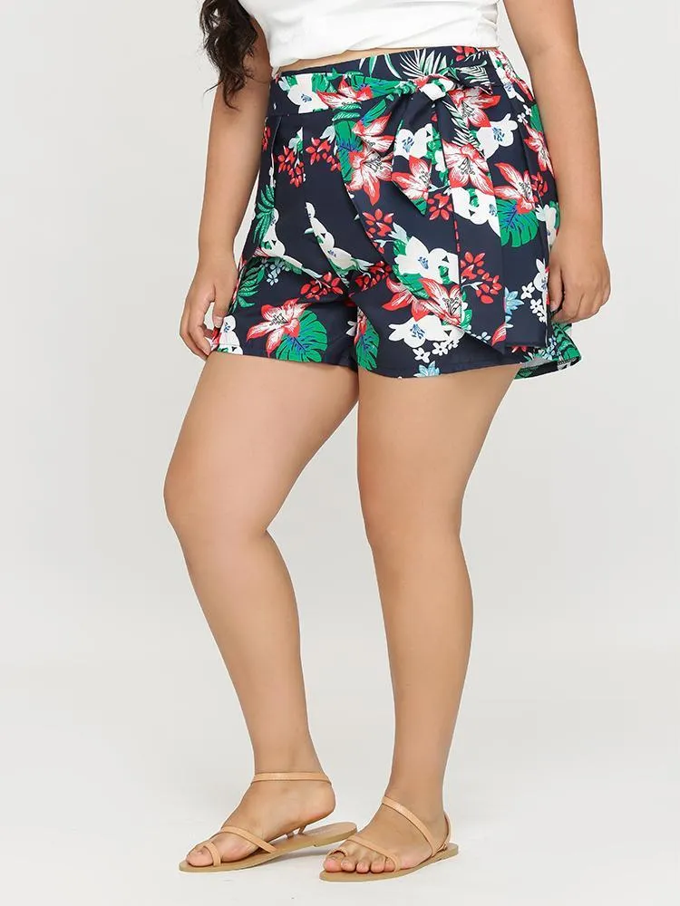 Floral Paperbag Shorts