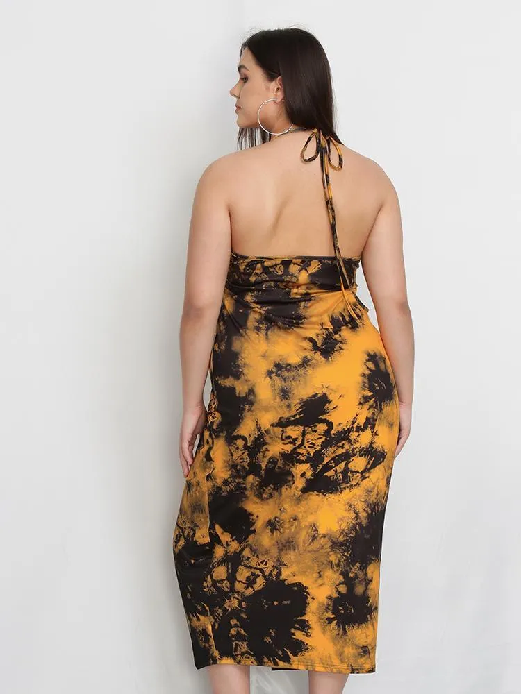 Stained Split Hem Dress