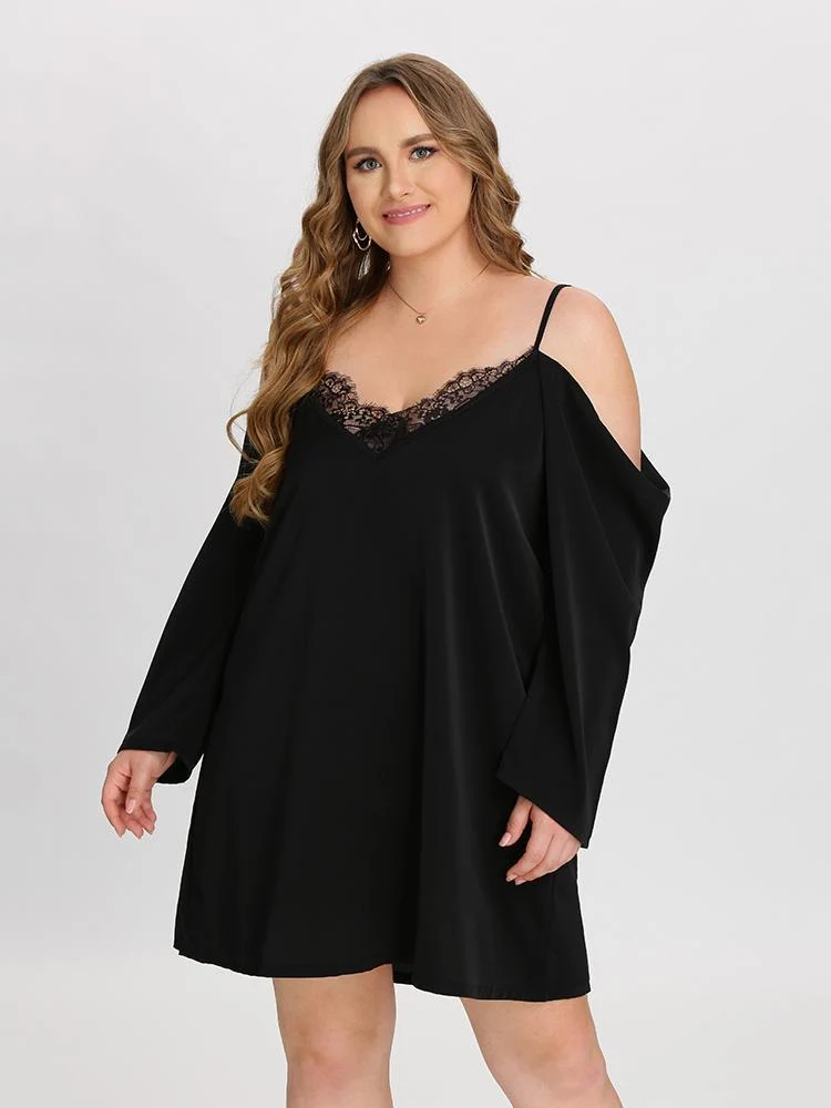 Lace Neckline Cami Dress