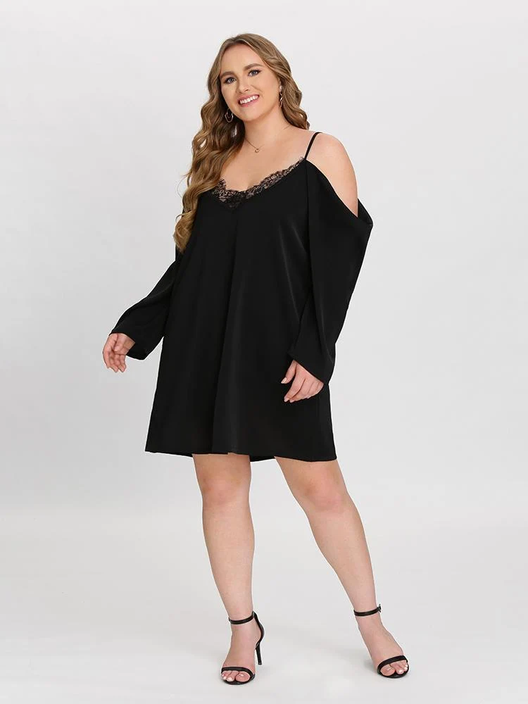 Lace Neckline Cami Dress