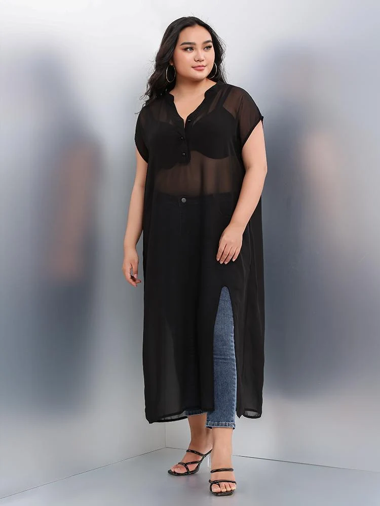 Mesh See Through Dress