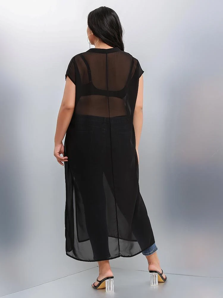 Mesh See Through Dress