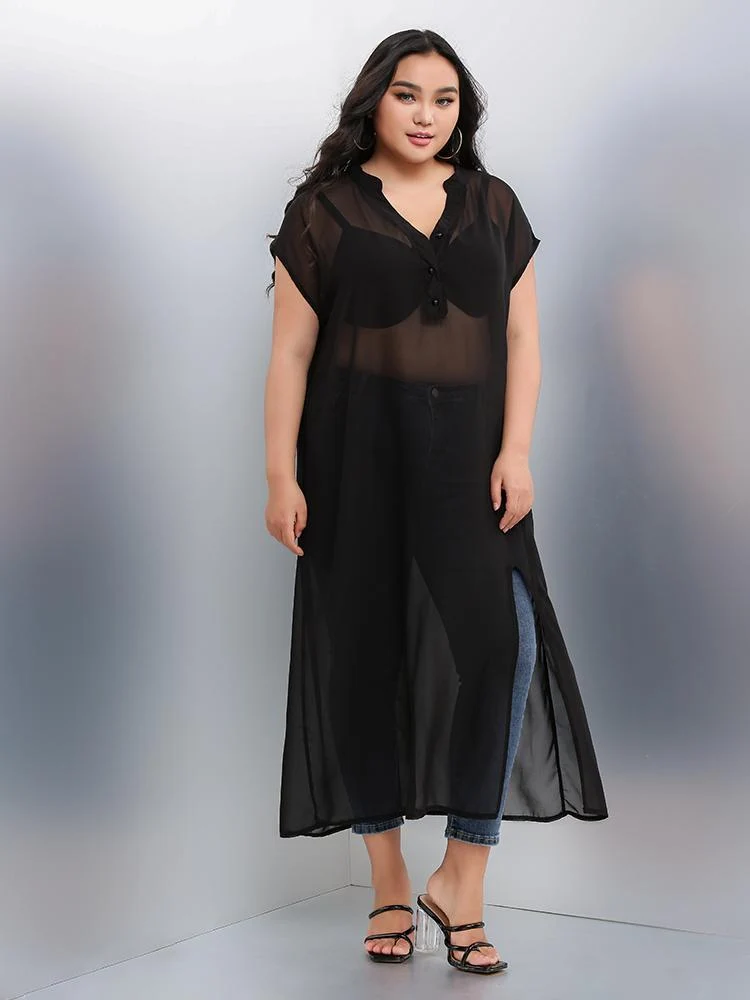 Mesh See Through Dress