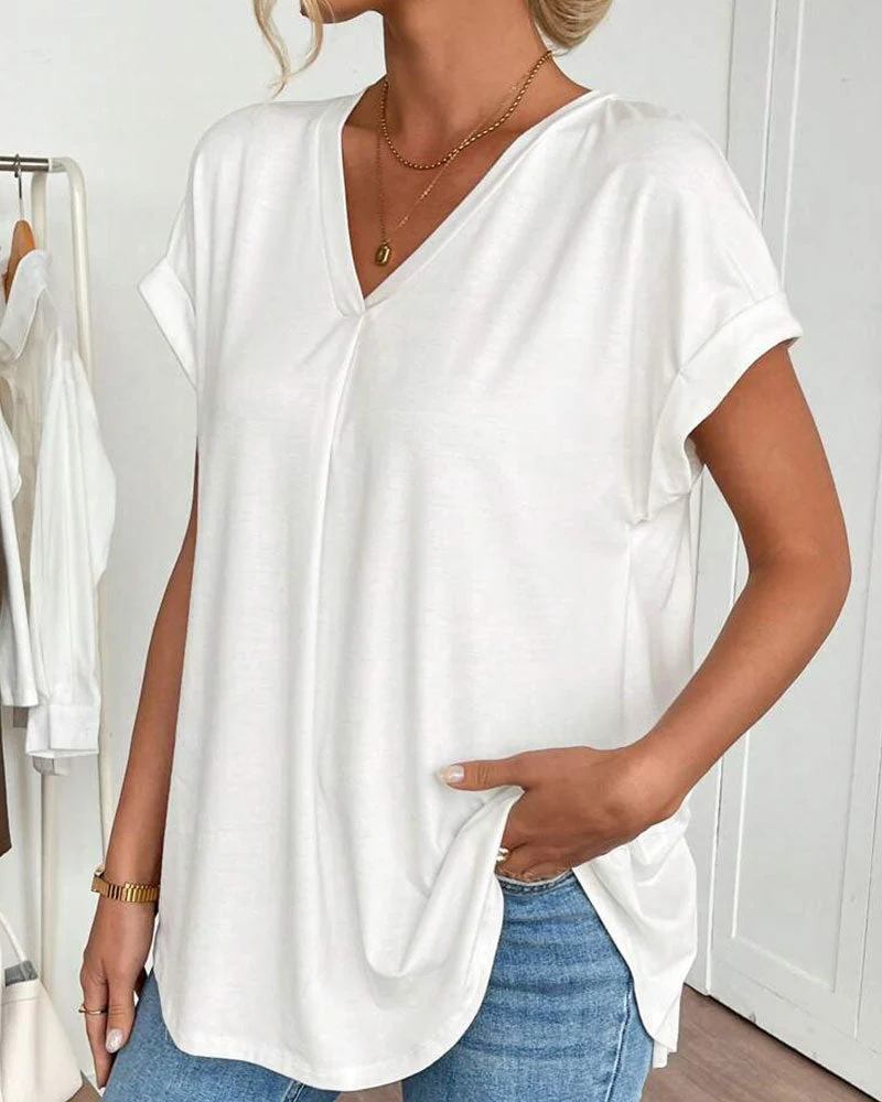 Estella - T-shirt Patchwork Décontracté