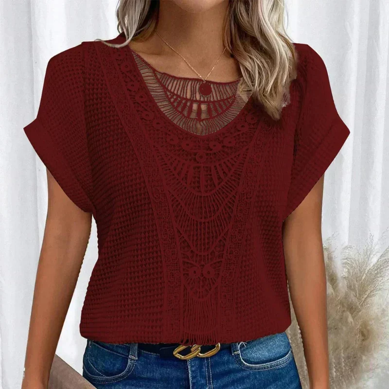 Karin - Blouse Élégante en Dentelle