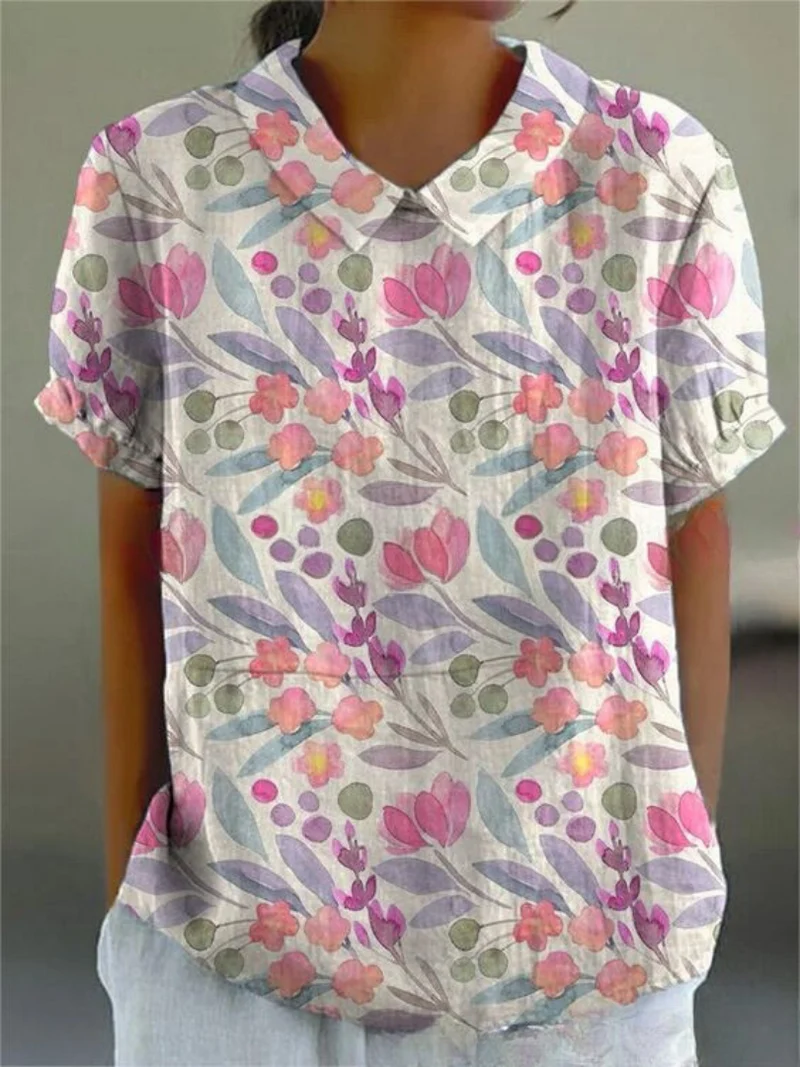 Sofia - Chemise Fleurie Élégante