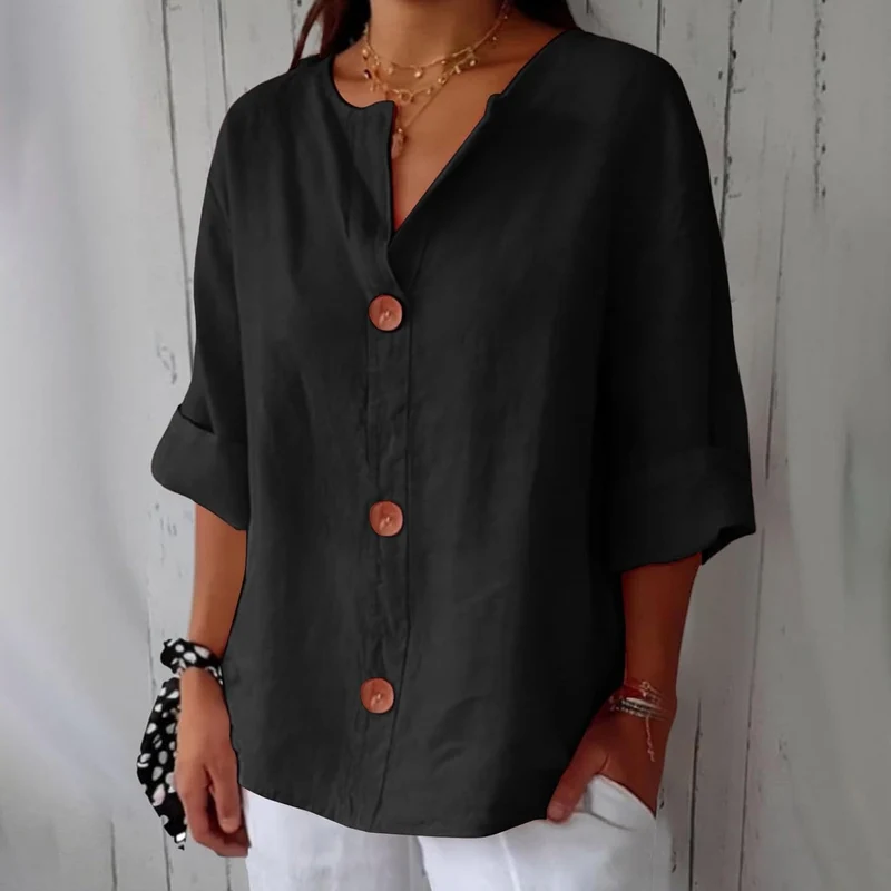 Clara - Blouse en Lin Décontractée
