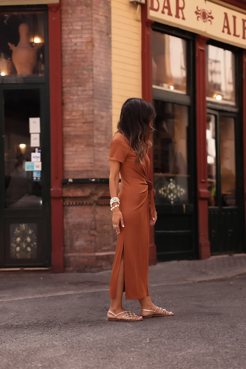 Robe Rhéane caramel