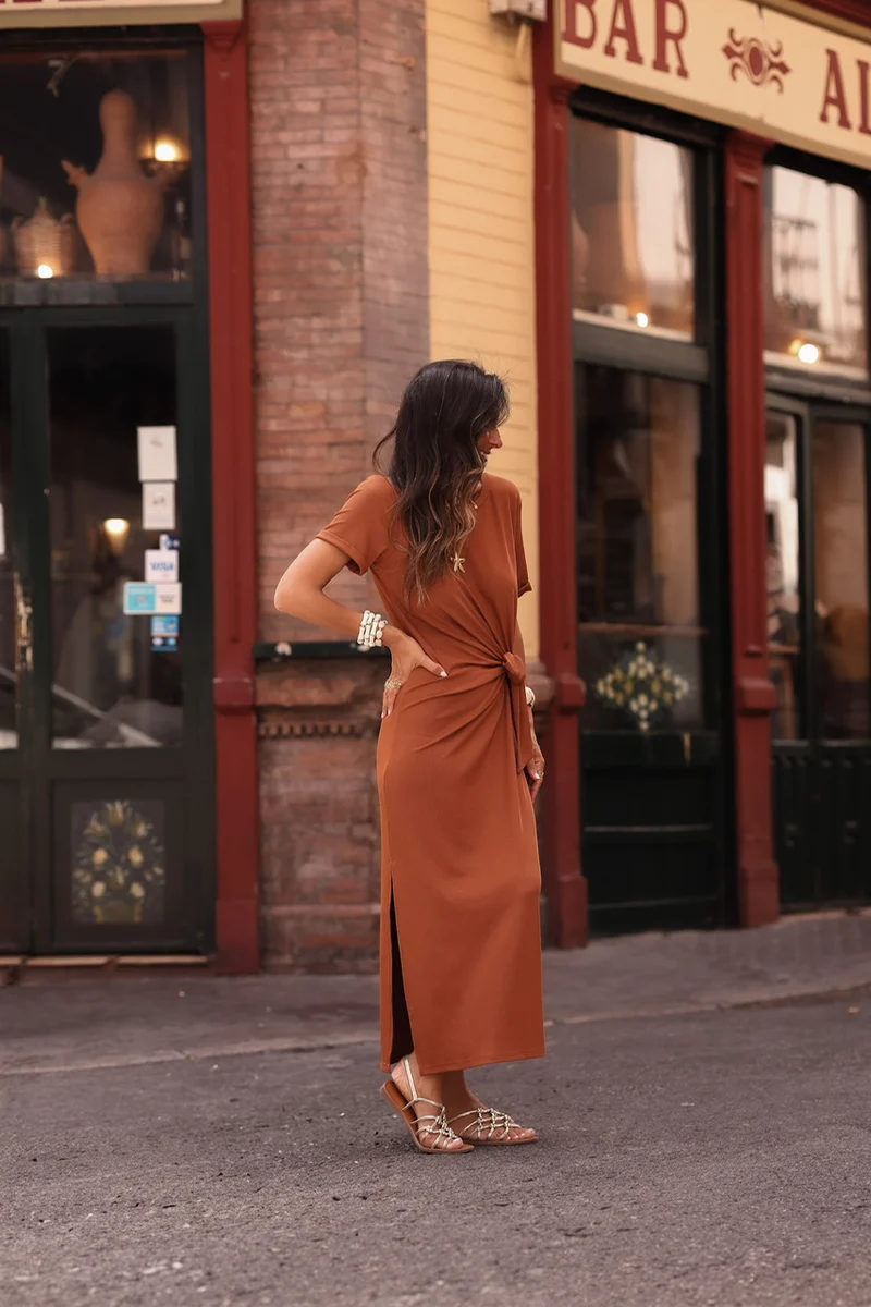 Robe Rhéane caramel