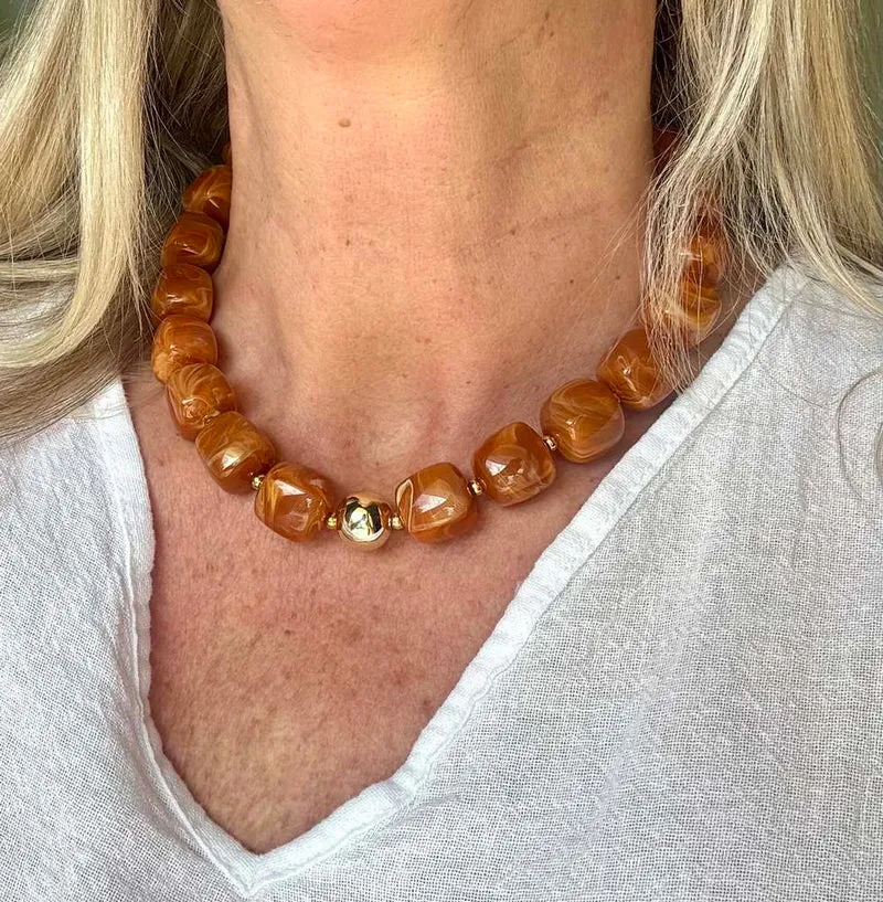 Collier Milan caramel