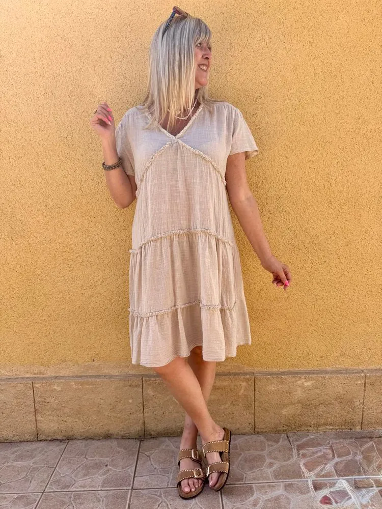 Robe Bohème Altéa beige