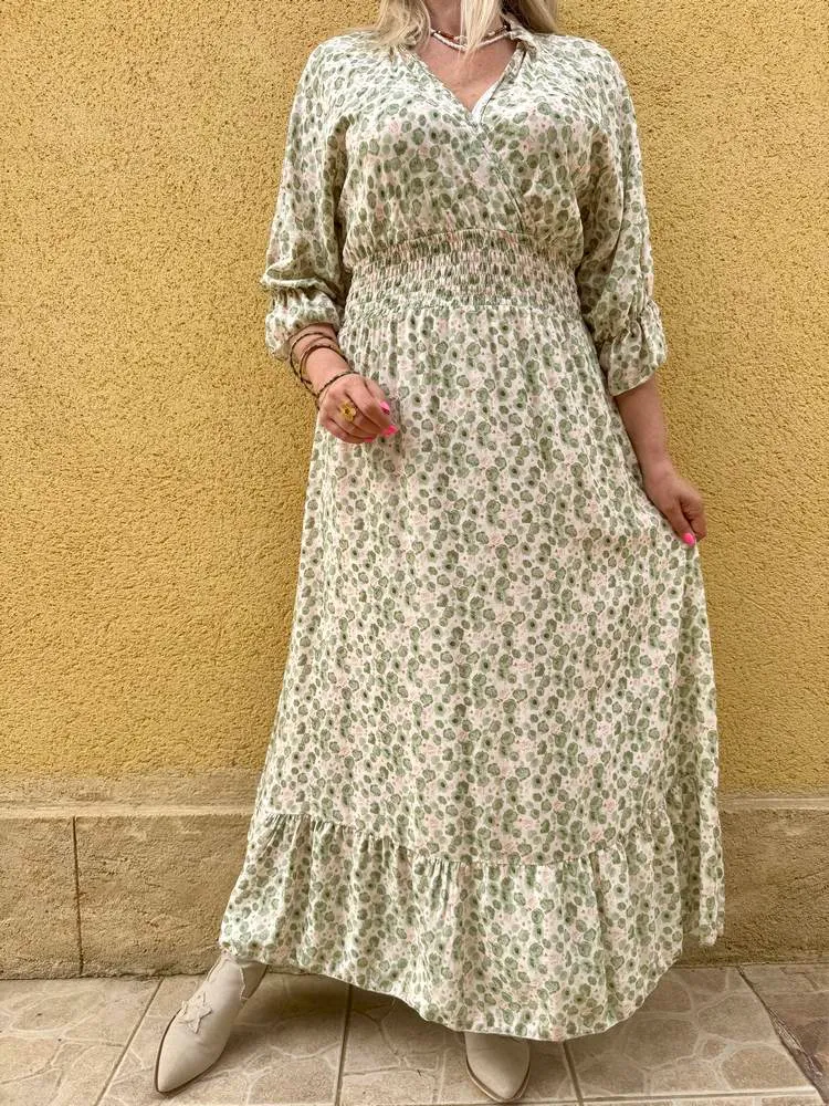 Robe imprimée Pia tilleul