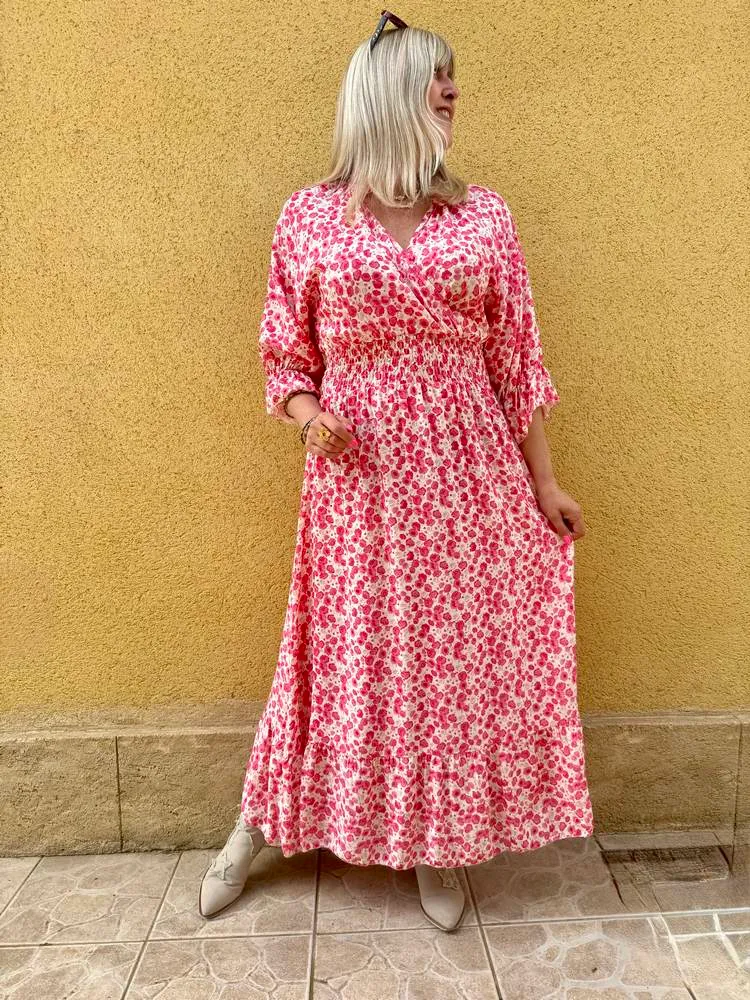 Robe imprimée Pia rose