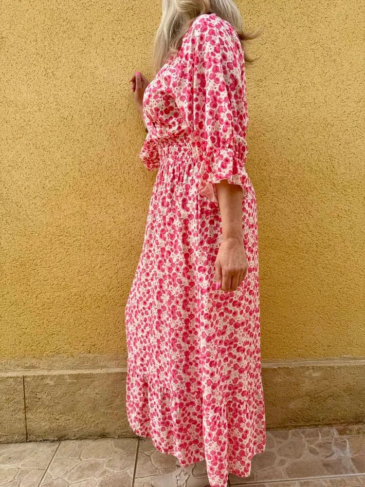 Robe imprimée Pia rose