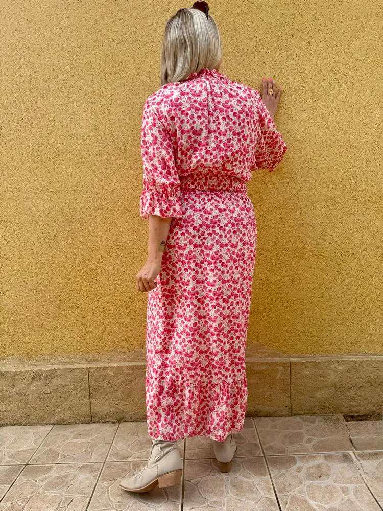 Robe imprimée Pia rose