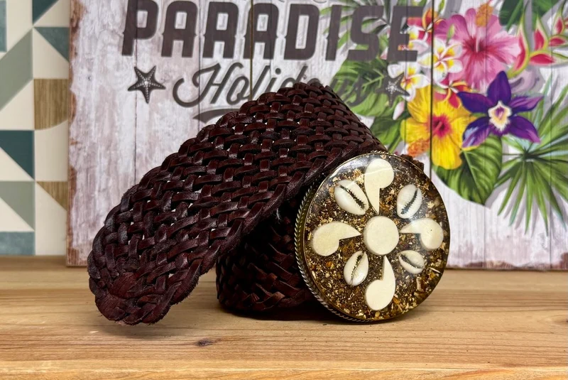 Grande ceinture en cuir Léa chocolat