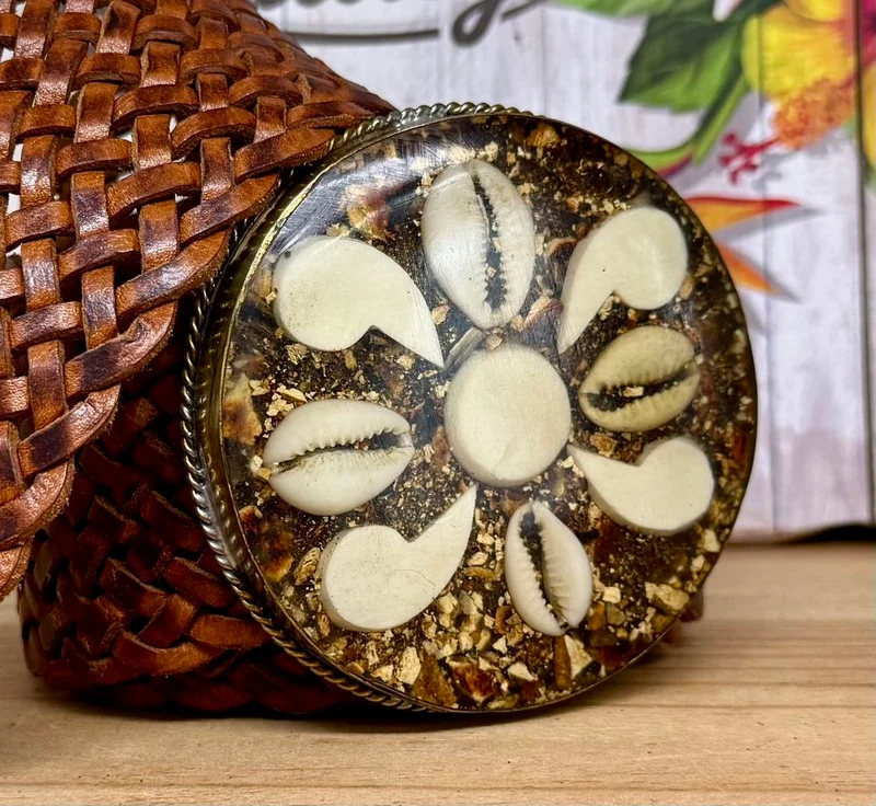 Grande ceinture en cuir Léa camel