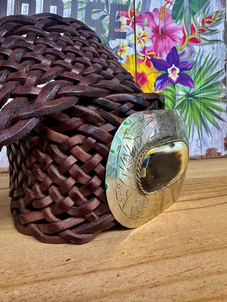 Grande ceinture en cuir Mila chocolat
