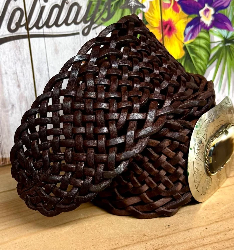 Grande ceinture en cuir Mila chocolat