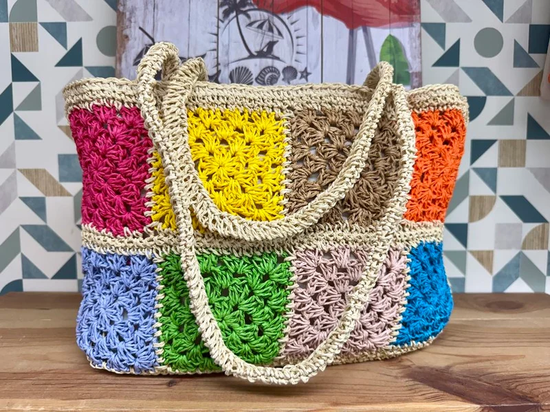 Sac en rafia Adam beige