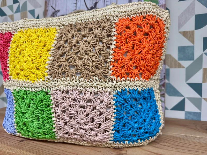Sac en rafia Adam beige