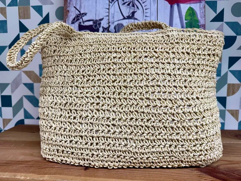 Sac en rafia Adam beige