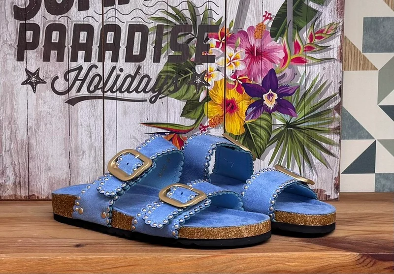 Sandales Jade bleu
