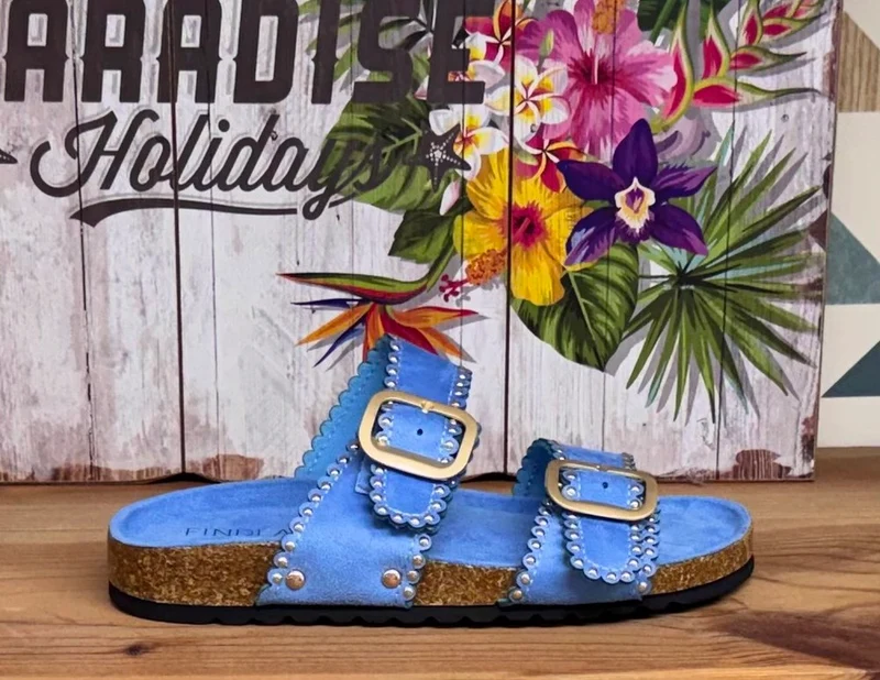 Sandales Jade bleu