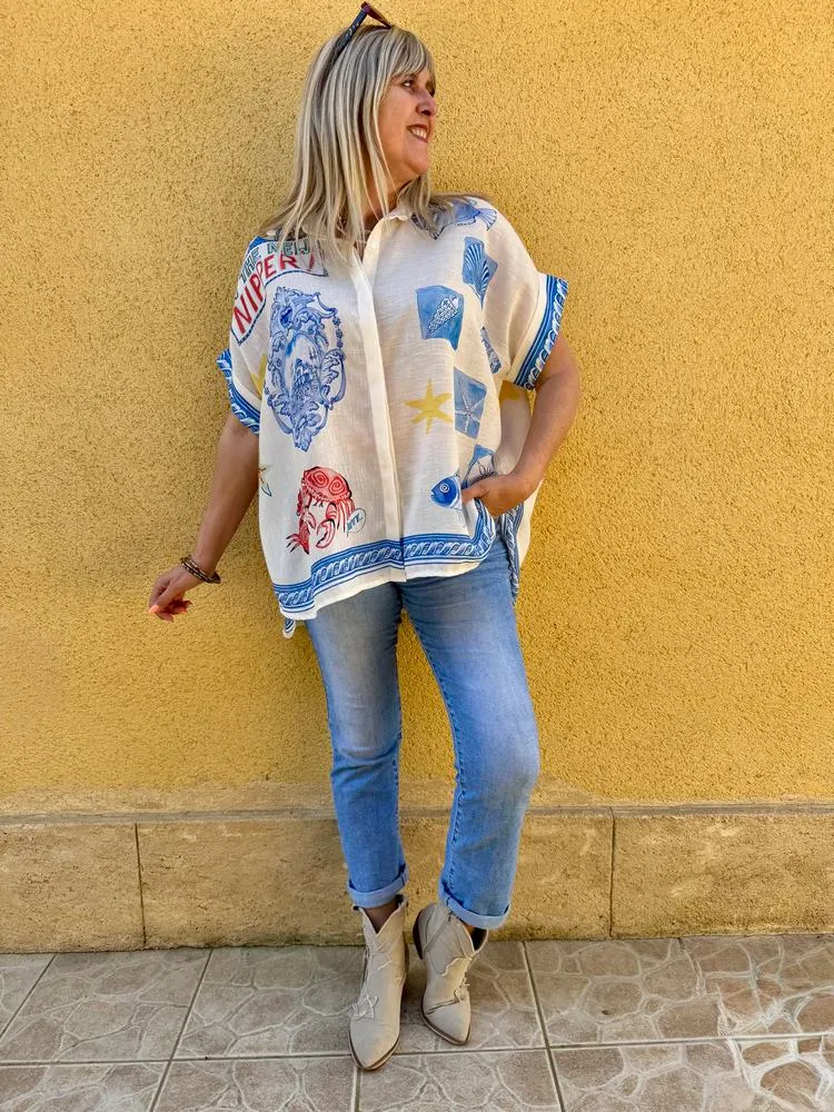 Chemise Alessia homard