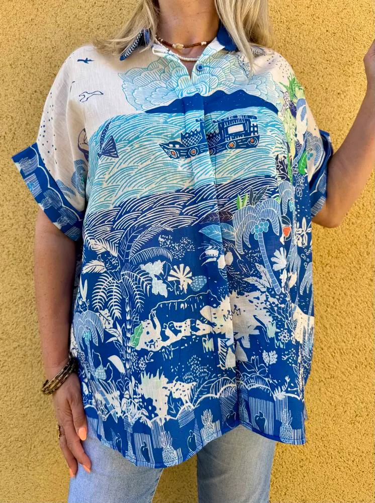 Chemise Alessia océan